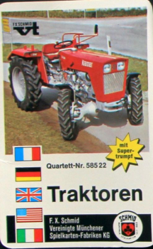 Schmid Spiele "Traktoren" 1970 cardgame (10504)